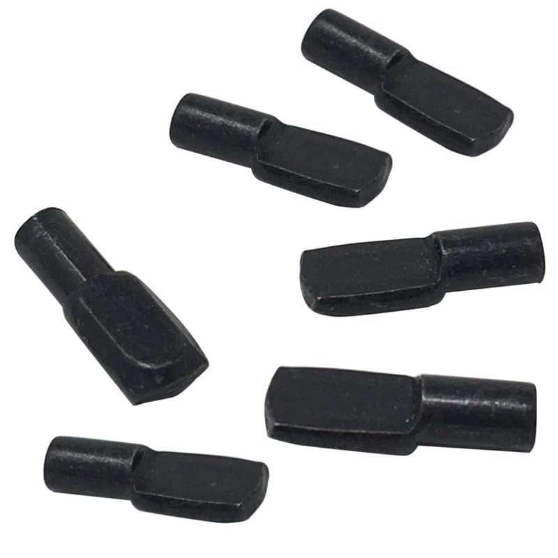 Desunia 5mm "Spoon" Style Cabinet Shelf Support Pegs | Black | Package of 25 - Image 2